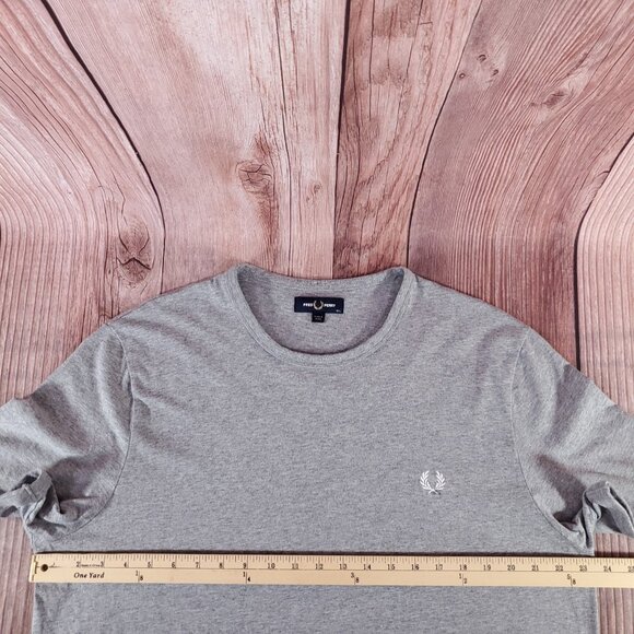 Fred Perry Mens Size XXL Ringer Crewneck Short Sleeve T-Shirt Tee Gray - Picture 9 of 10